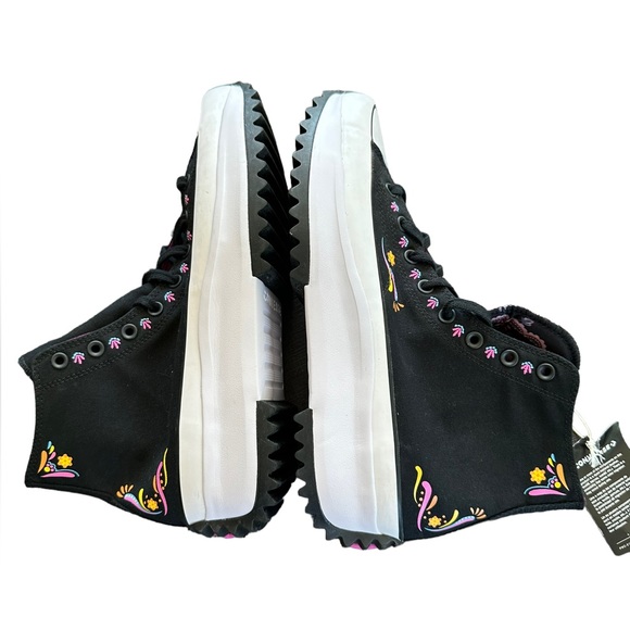 Converse Run Star Hike Day Dead High Platform Painted Embroidered NWT 13… - Picture 6 of 14